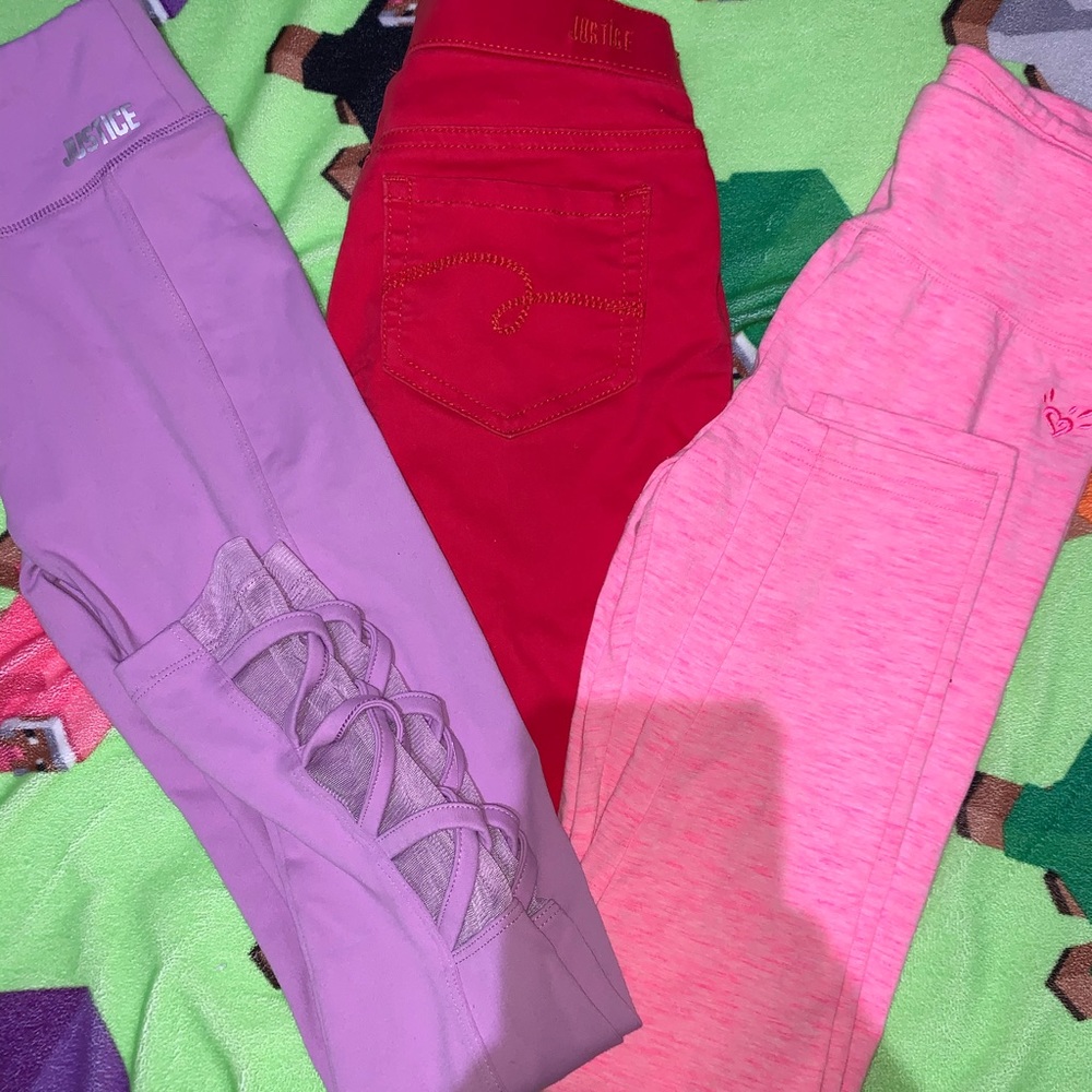 Lot of “Justice” leggings